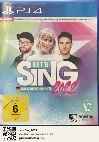 Let's Sing 2022 PlayStation 4, Germany box front