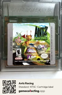 Antz Racing Game Boy Color, NTSC cartridge label