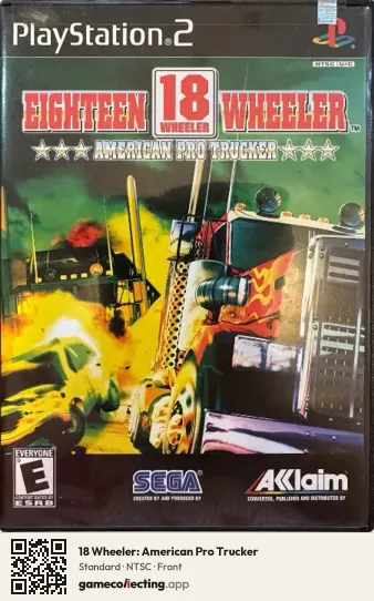 18 Wheeler: American Pro Trucker PlayStation 2, NTSC box front