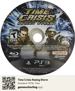 Time Crisis: Razing Storm PlayStation 3, NTSC disc