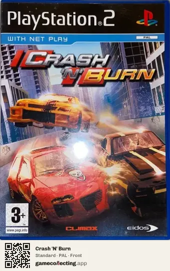 Crash 'N' Burn PlayStation 2, PAL box front