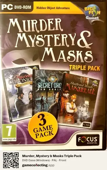 Murder, Mystery & Masks Triple Pack Computer, PAL box front