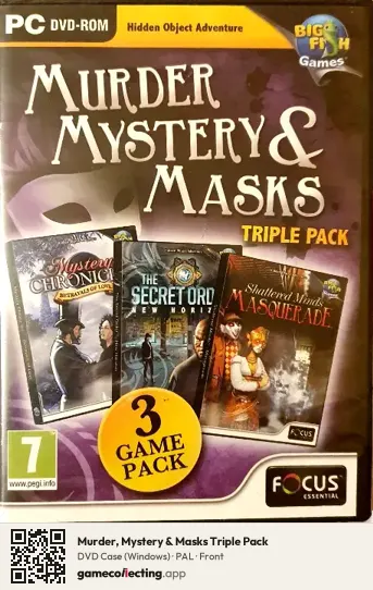 Murder, Mystery & Masks Triple Pack Computer, PAL box front