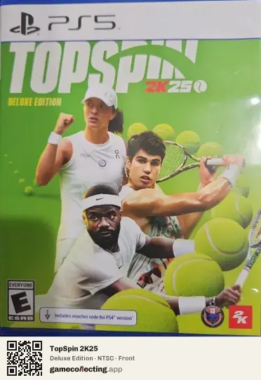 TopSpin 2K25 PlayStation 5, NTSC box front
