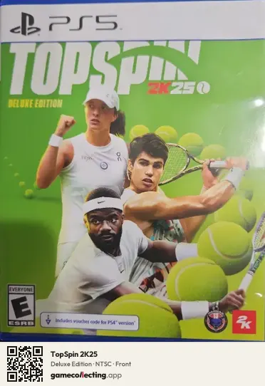 TopSpin 2K25 PlayStation 5, NTSC box front