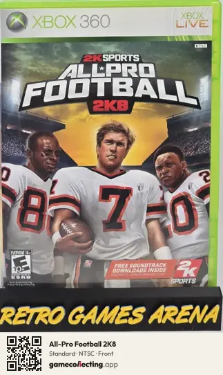 All-Pro Football 2K8 Xbox 360, NTSC box front