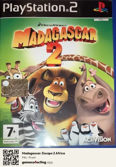 Madagascar: Escape 2 Africa PlayStation 2, PAL box front