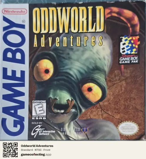 Oddworld Adventures Game Boy, NTSC box front