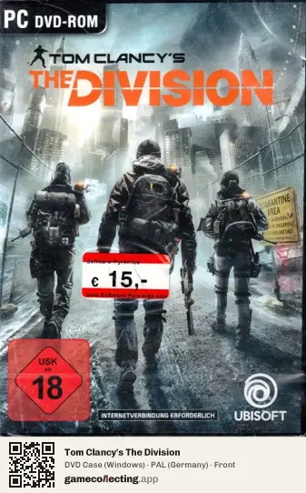 Tom Clancy's The Division Computer, Germany box front