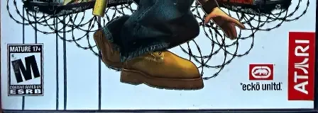 Marc Ecko's Getting Up: Contents Under Pressure, the ESRB box on its front