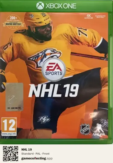 NHL 19 Xbox One, PAL box front