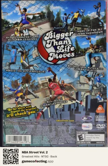 NBA Street Vol. 2 PlayStation 2, NTSC box back