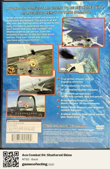 Ace Combat 04: Shattered Skies PlayStation 2, NTSC box back