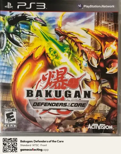 Bakugan: Defenders of the Core PlayStation 3, NTSC box front