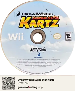 DreamWorks Super Star Kartz Nintendo Wii, NTSC disc