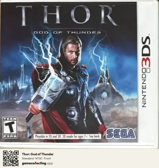 Thor: God of Thunder Nintendo 3DS, NTSC box front