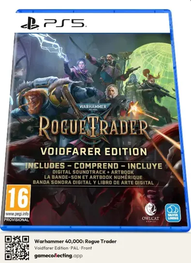 Warhammer 40,000: Rogue Trader PlayStation 5, PAL box front