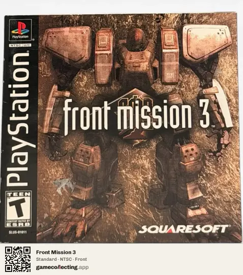 Front Mission 3 PlayStation, NTSC box front