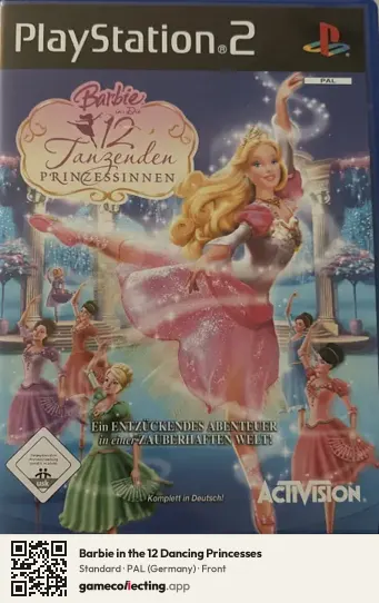 Barbie in the 12 Dancing Princesses PlayStation 2, Germany box front