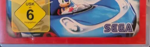 Sonic & All-Stars Racing Transformed, the USK square on its front