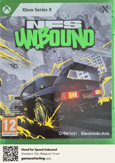 Need for Speed Unbound Xbox Series X, Belgium box front