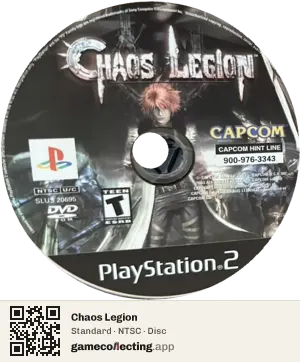 Chaos Legion PlayStation 2, NTSC disc