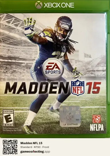 Madden NFL 15 Xbox One, NTSC box front
