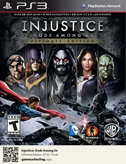 Injustice: Gods Among Us PlayStation 3, NTSC box front