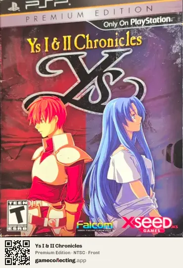 Ys I & II Chronicles PlayStation Portable, NTSC box front
