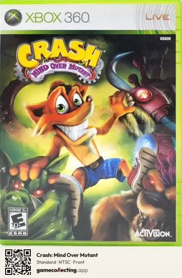 Crash: Mind Over Mutant Xbox 360, NTSC box front