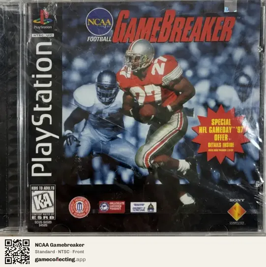 NCAA Gamebreaker PlayStation, NTSC box front