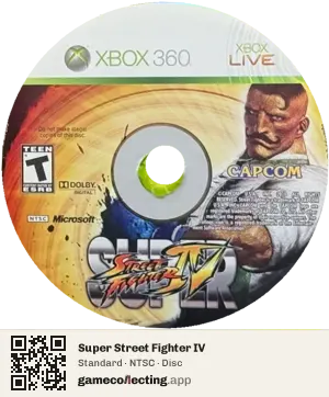 Super Street Fighter IV Xbox 360, NTSC disc