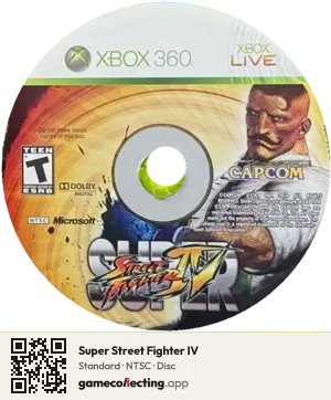 Super Street Fighter IV Xbox 360, NTSC disc