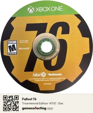 Fallout 76 Xbox One, NTSC disc