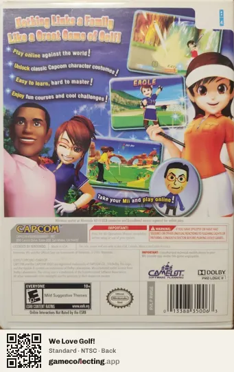 We Love Golf! Nintendo Wii, NTSC box back