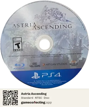 Astria Ascending PlayStation 4, NTSC disc