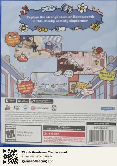 Thank Goodness You're Here! PlayStation 5, NTSC box back
