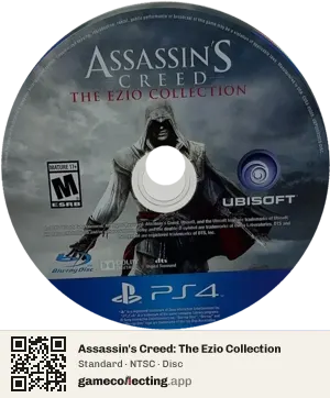Assassin's Creed: The Ezio Collection PlayStation 4, NTSC disc