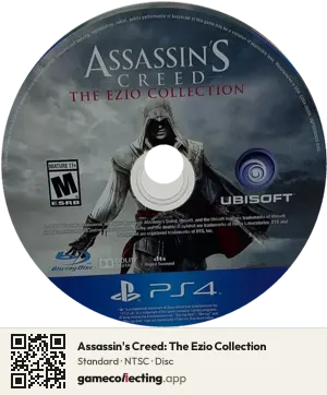 Assassin's Creed: The Ezio Collection PlayStation 4, NTSC disc