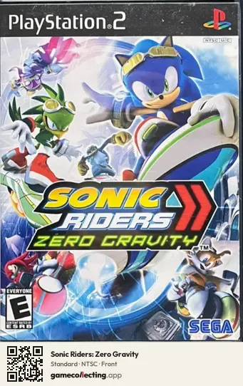Sonic Riders: Zero Gravity PlayStation 2, NTSC box front