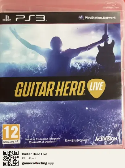 Guitar Hero Live PlayStation 3, PAL box front
