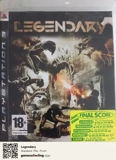 Legendary PlayStation 3, PAL box front