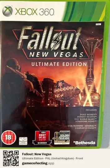 Fallout: New Vegas Xbox 360, United Kingdom box front