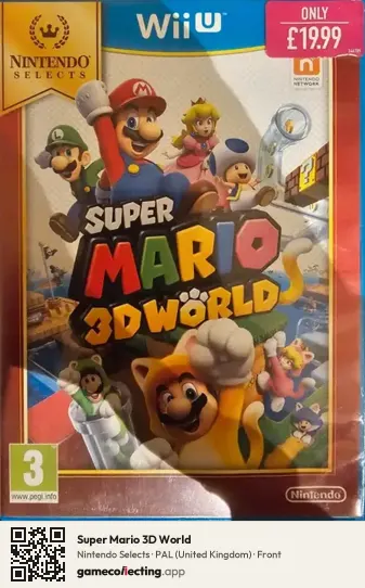 Super Mario 3D World Nintendo Wii U, United Kingdom box front