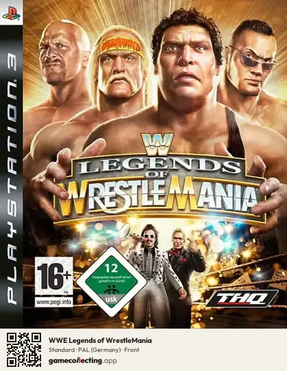 WWE Legends of WrestleMania PlayStation 3, Germany box front