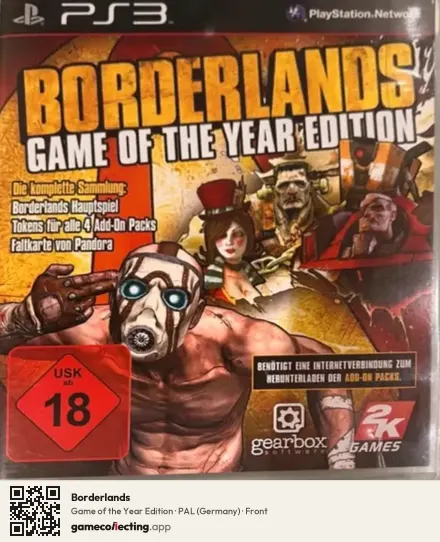Borderlands PlayStation 3, Germany box front