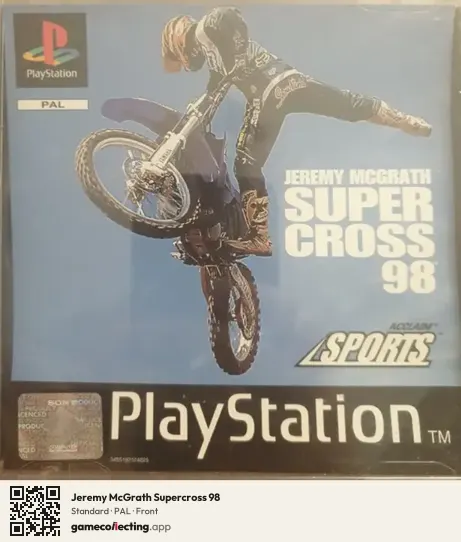 Jeremy McGrath Supercross 98 PlayStation, PAL box front