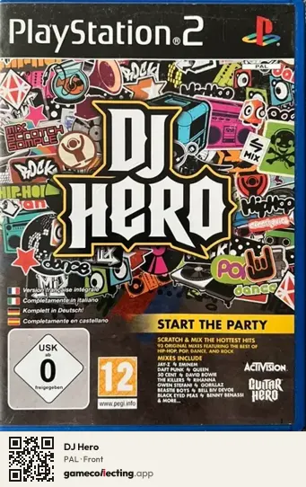 DJ Hero PlayStation 2, PAL box front