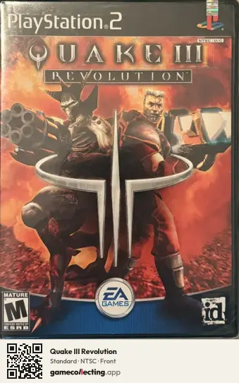 Quake III Revolution PlayStation 2, NTSC box front