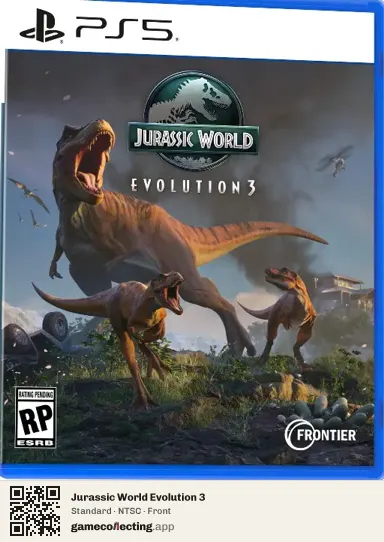 Jurassic World Evolution 3 PlayStation 5, NTSC box front